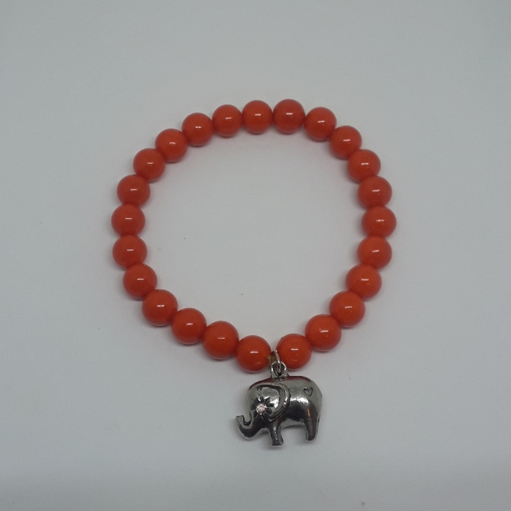 elephant charm bracelet(orange)